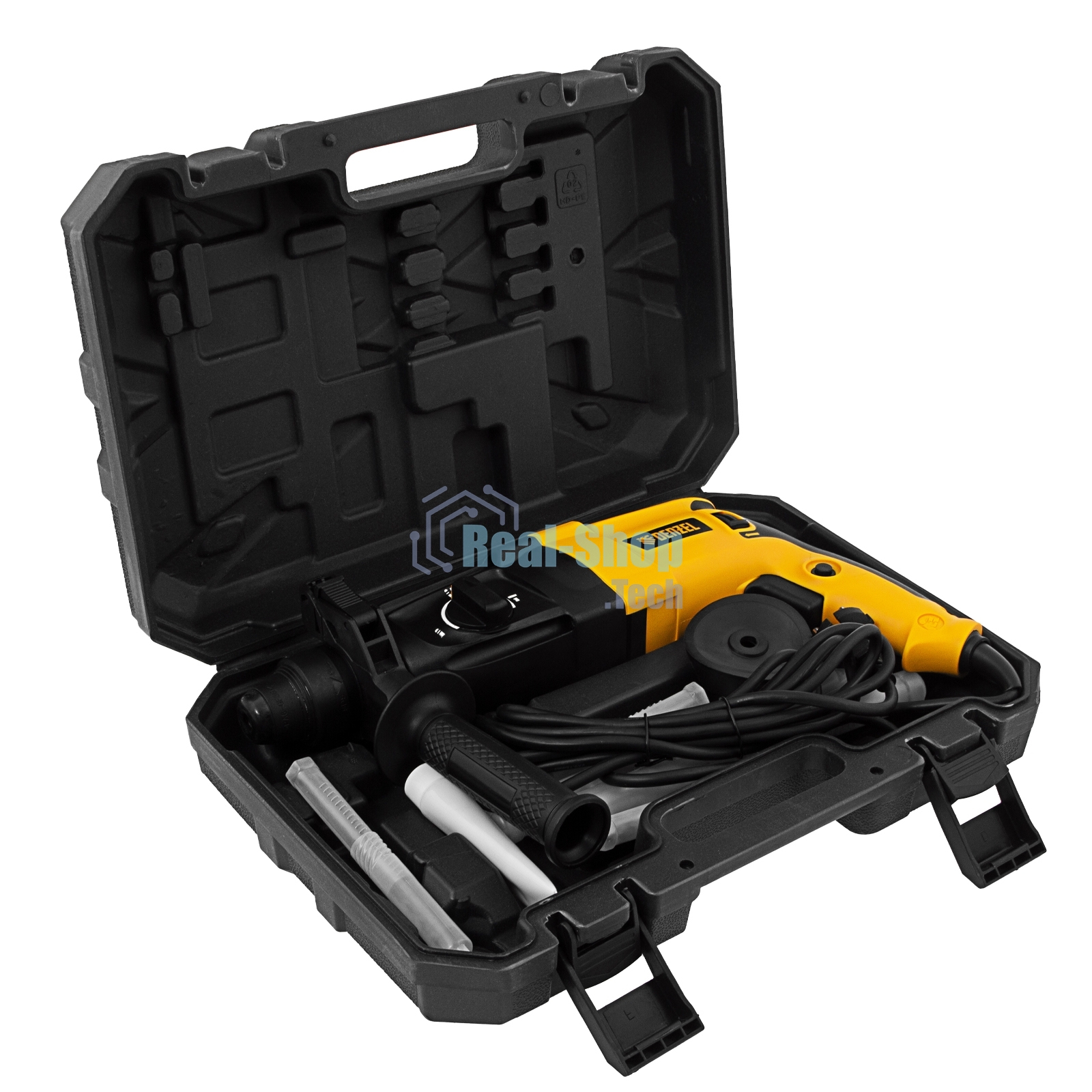 Перфоратор электрический Denzel RHH-800-26, SDS-plus, 800 Вт, 3 Дж, 3 плюс 1 реж.