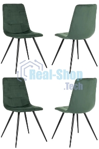 Стул для дома Бюрократ CH-K1_4 комплект 4 шт зеленый Holland 30 металл черный на ножках