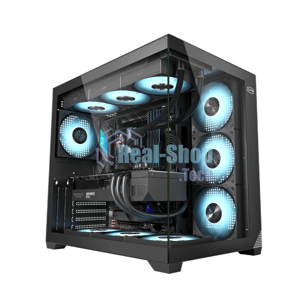 Компьютерный корпус без блока питания PCCooler C3T700 BK, Midi-Tower, TG, no fans, 1xUSB-A 3.0 + 1xUSB-A 2.0 + 1xUSB-C, ATX, mATX, mITX черный
