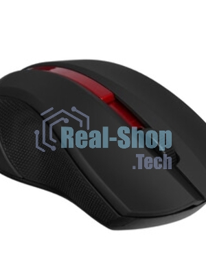 Мышь беспроводная HIPER HOMW-073 черный/красный, 1000 dpi, радиоканал, USB, кнопки - 3