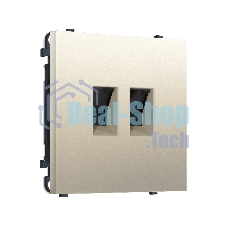 Комплект механизма компьютерной двойной розетки SIGMA Шёлк RJ-45 (8P8C) CAT6 с/ш QUANT PRO (SP5521, PR189)