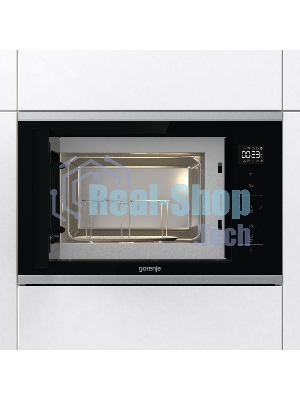 Встраиваемая микроволновая печь Gorenje BMX251SG2BG черный/серебристый, 25 л, 900 Вт, переключатели - сенсор
