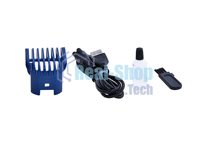 Машинка для стрижки Centek CT-2104 черный/синий DC мотор, аккумулятор, до 50 мин., USB зарядка