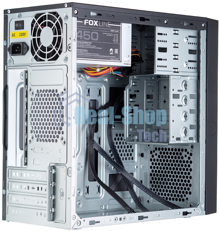 Компьютерный корпус с блоком питания 450Вт. Case Foxline FL-733, mATX