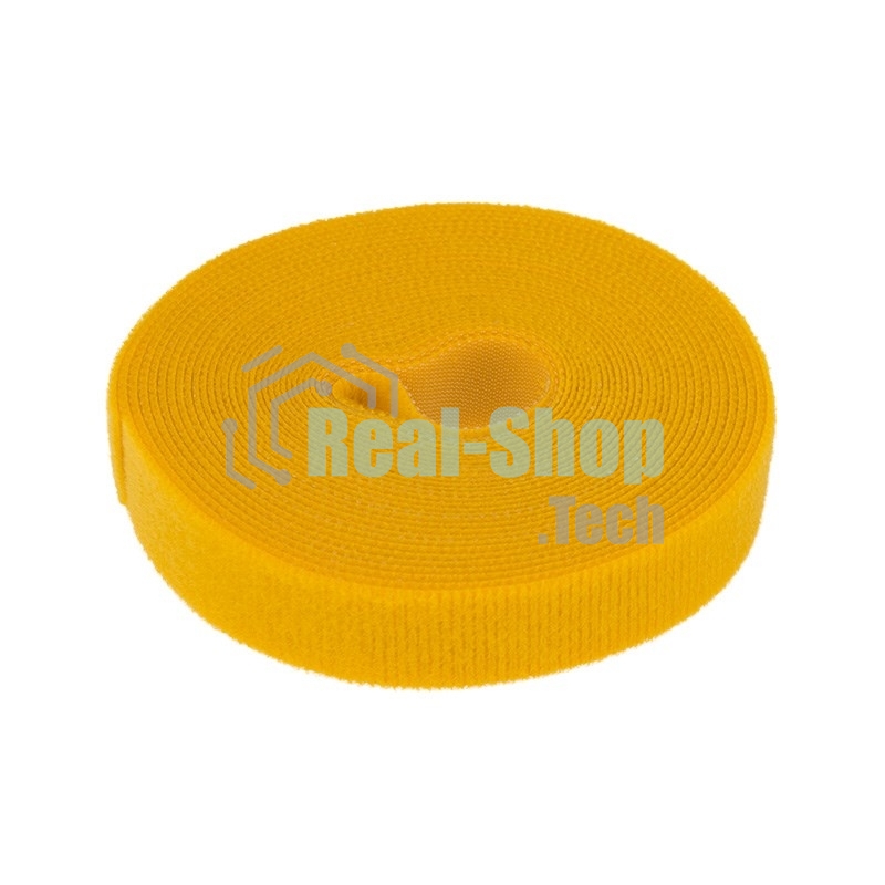 Лента-липучка многоразовая Rexant 5 м х 20 мм, желтая (1 шт.)