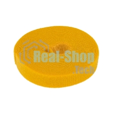 Лента-липучка многоразовая Rexant 5 м х 20 мм, желтая (1 шт.)