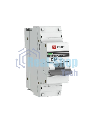 Выключатель автоматический модульный 1п C 16А 10кА ВА 47-100 PROxima EKF mcb47100-1-16C-pro