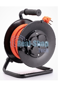 Удлинитель силовой Starwind ST-PSR4.40/G-16 4x4.0 кв.мм 4 розет. 40 м ПВС 16A катушка темно-серый