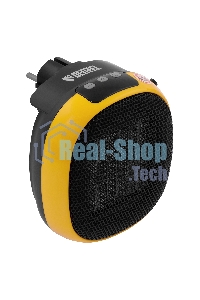 Тепловентилятор керамический Denzel DTFC-700 портативный, черный/желтый, 700 Вт, 10 м2, цифровой термостат