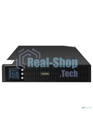 Источник бесперебойного питания Pure Sine Wave ExeGate SinePower UHB-3000.LCD.AVR.1SH.4C13.RJ.USB.2U 3000VA/2400W, LCD, AVR, 1*Schuko+4*C13, RJ45/11, USB, Rackmount 2U/Tower, металлический корпус, черный