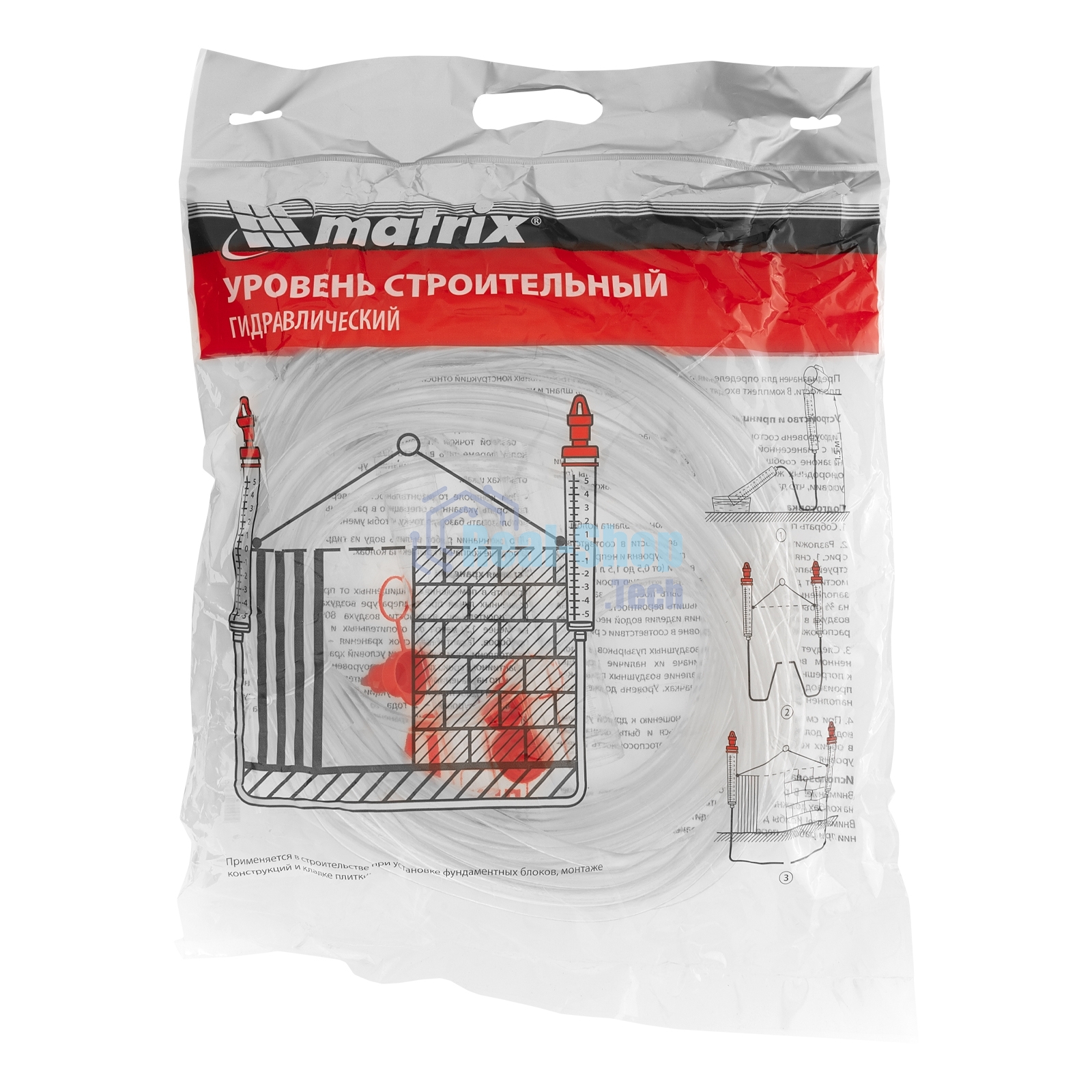 Гидроуровень Matrix удлиненная колба, рельефная градуировка, 20 м