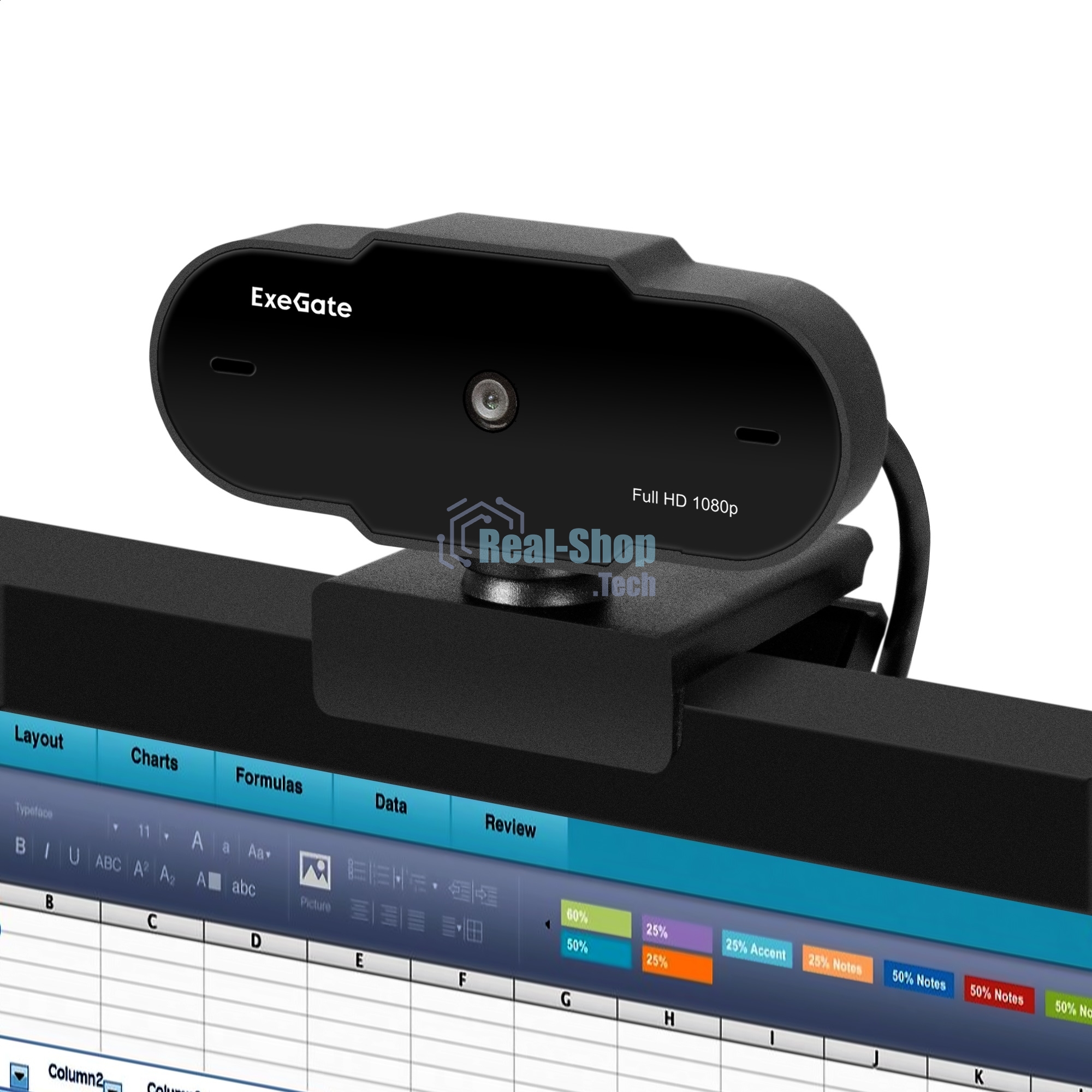 Веб-камера ExeGate GoldenEye C300 Full HD (матрица 1/4