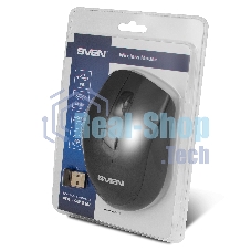 Мышь беспроводная SVEN RX-425W черный, 1600 dpi, радиоканал, USB, кнопки - 6
