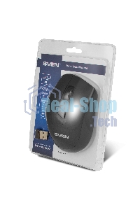 Мышь беспроводная SVEN RX-425W черный, 1600 dpi, радиоканал, USB, кнопки - 6