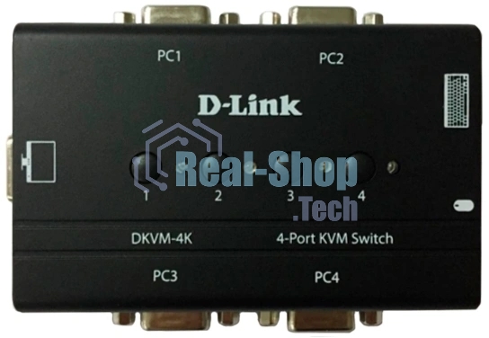 Переключатель KVM D-link DKVM-4K/B3A 4-портовый KVM-переключатель с портами VGA и PS/2