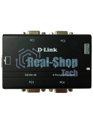 Переключатель KVM D-link DKVM-4K/B3A 4-портовый KVM-переключатель с портами VGA и PS/2