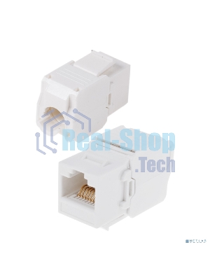 Модуль Rexant Keystone Jack RJ-45(8P8C), UTP неэкранированный, cat.5e, тип 90 градусов, самозажимной, белый