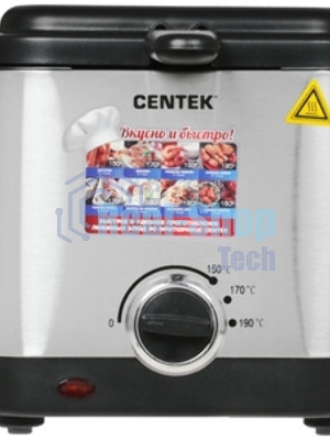 Фритюрница Centek CT-1430 900 Вт объем 1,5лЧаша - антипригарная, стальной корпус, окно
