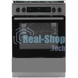 Плита комбинированная Gorenje GKS6C72XF серебристый, конфорок 4 газовых, духовка 71 л, 60 см x 85 см x 60 см