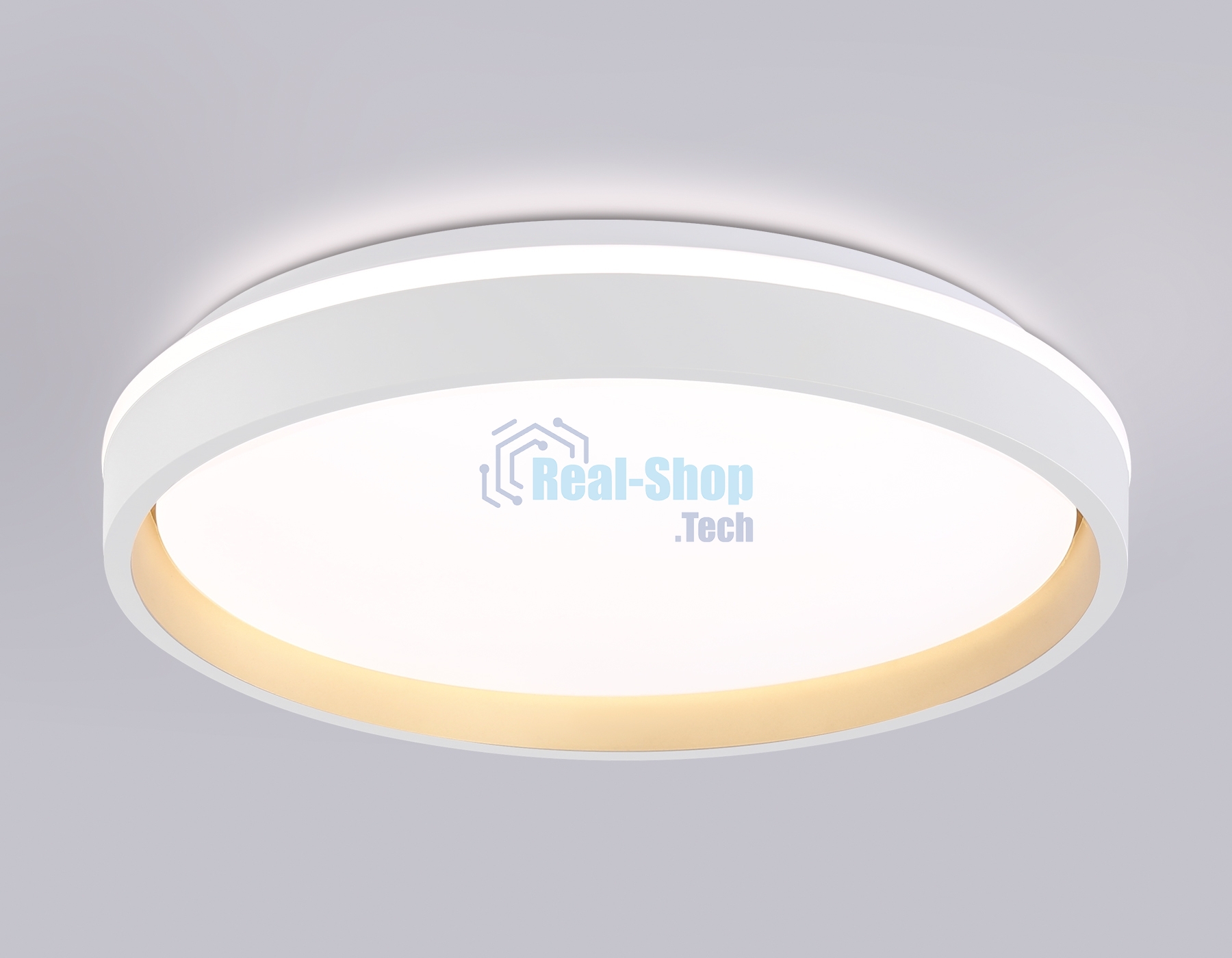 Светодиодный светильник RGB Ambrella light FZ607 WH/GD белый/золото IP20 66W 3000K-6500K+RGB D490*85 (ПДУ ИК)