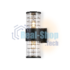 Светильник Ambrella light ST2525/2 BK/CL черный/прозрачный IP54 E27/2 max 40W 305*110*155