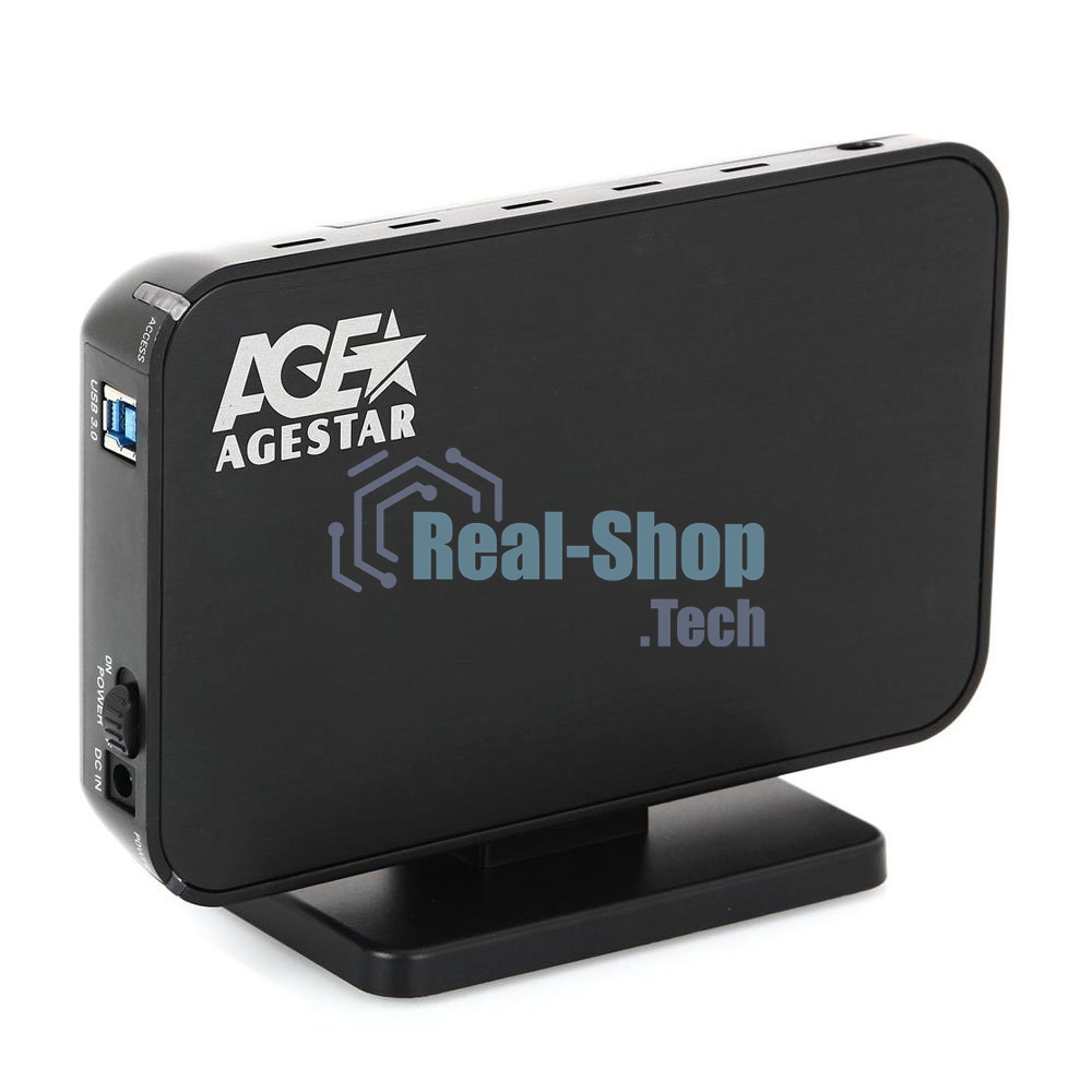 Внешний корпус для HDD AgeStar 3UB3A8-6G SATA II пластик/алюминий черный 3.5