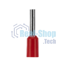 Наконечник штыревой втулочный изолированный Rexant F-8 мм 1 мм² (НШВи 1.0-8) красный