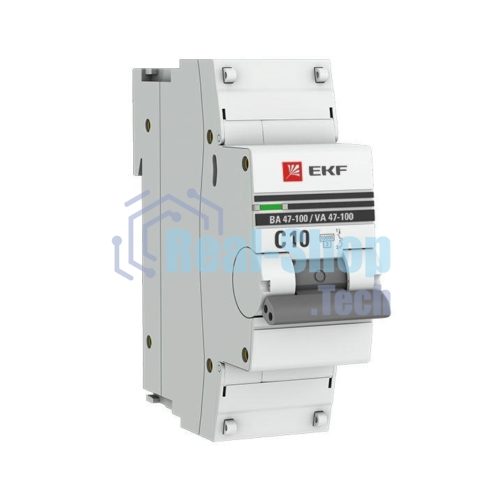 Выключатель автоматический модульный 1п C 10А 10кА ВА 47-100 PROxima EKF mcb47100-1-10C-pro
