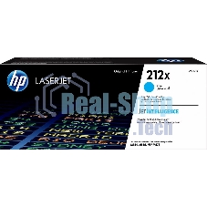 Картридж лазерный HP 212X W2121X голубой для HP CLJ Enterprise M554/M555