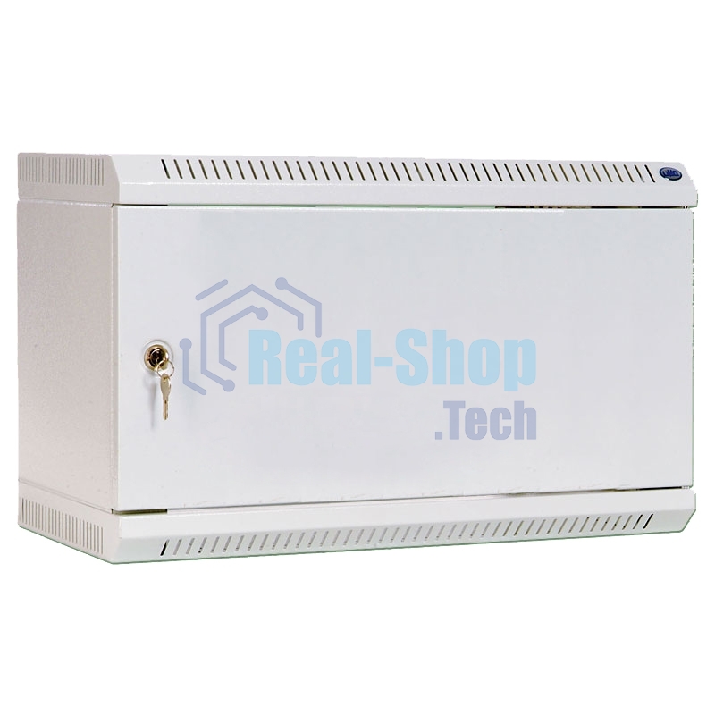 Шкаф настенный ЦМО ШРН-Э-9.500.1 9U 600x520 мм пер. дв. стал. лист несъемные бок. пан. серый