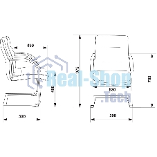 Кресло офисное Бюрократ T-9927SL-LOW-V слоновая кость, кожа, низк.спин. полозья, металл хром