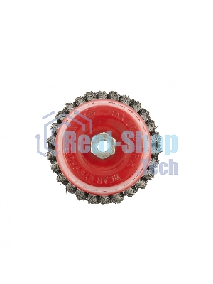 Щетка для УШМ, 125 мм, М14, Чашка, двухрядная, крученая проволока 0,5 мм Matrix