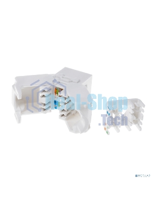 Модуль Rexant Keystone Jack RJ-45(8P8C), UTP неэкранированный, cat.5e, тип 90 градусов, самозажимной, белый