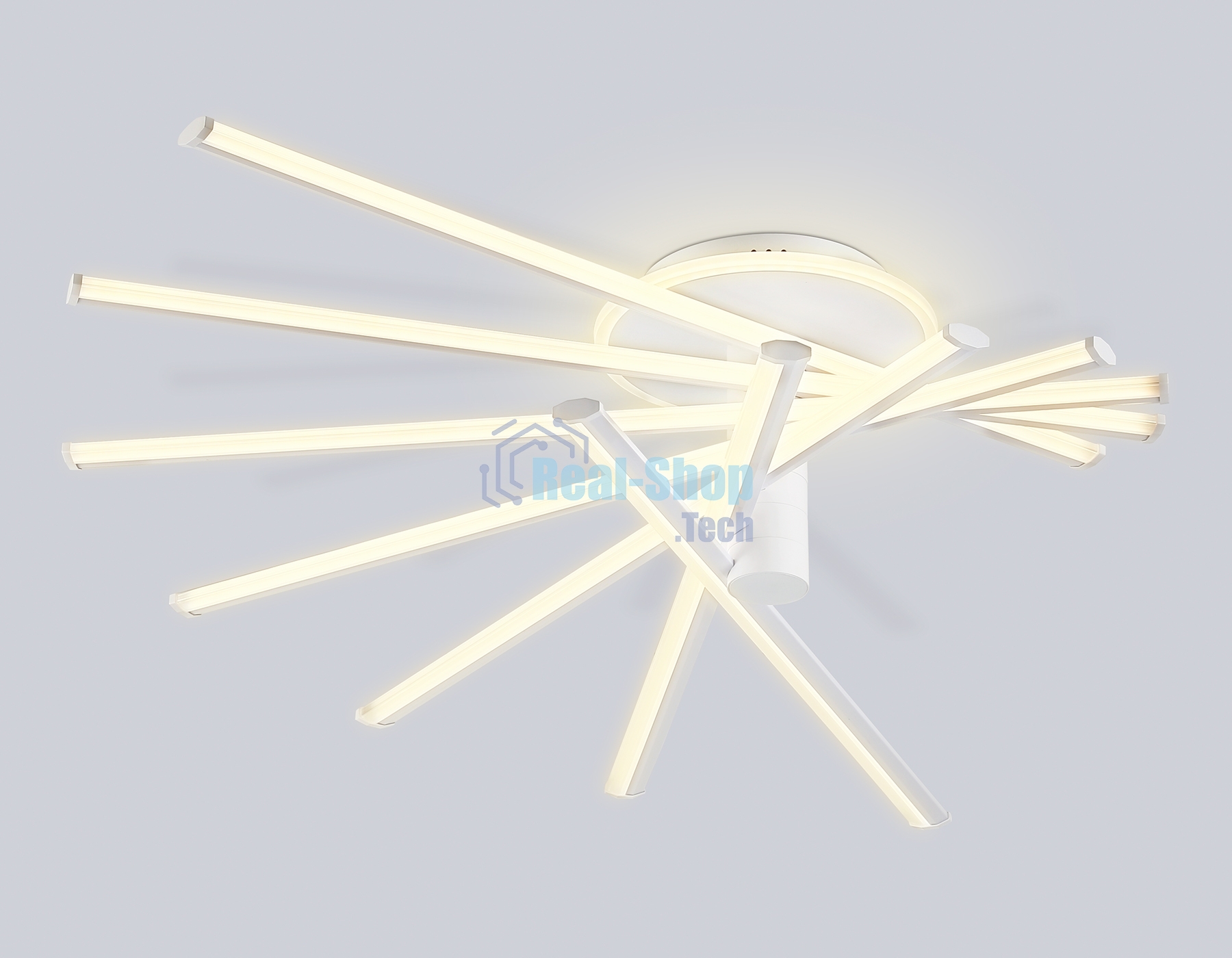 Потолочный светодиодный светильник Ambrella light FL6241 WH белый 135W 3000K-6400K 900*750*230 (ПДУ ИК)
