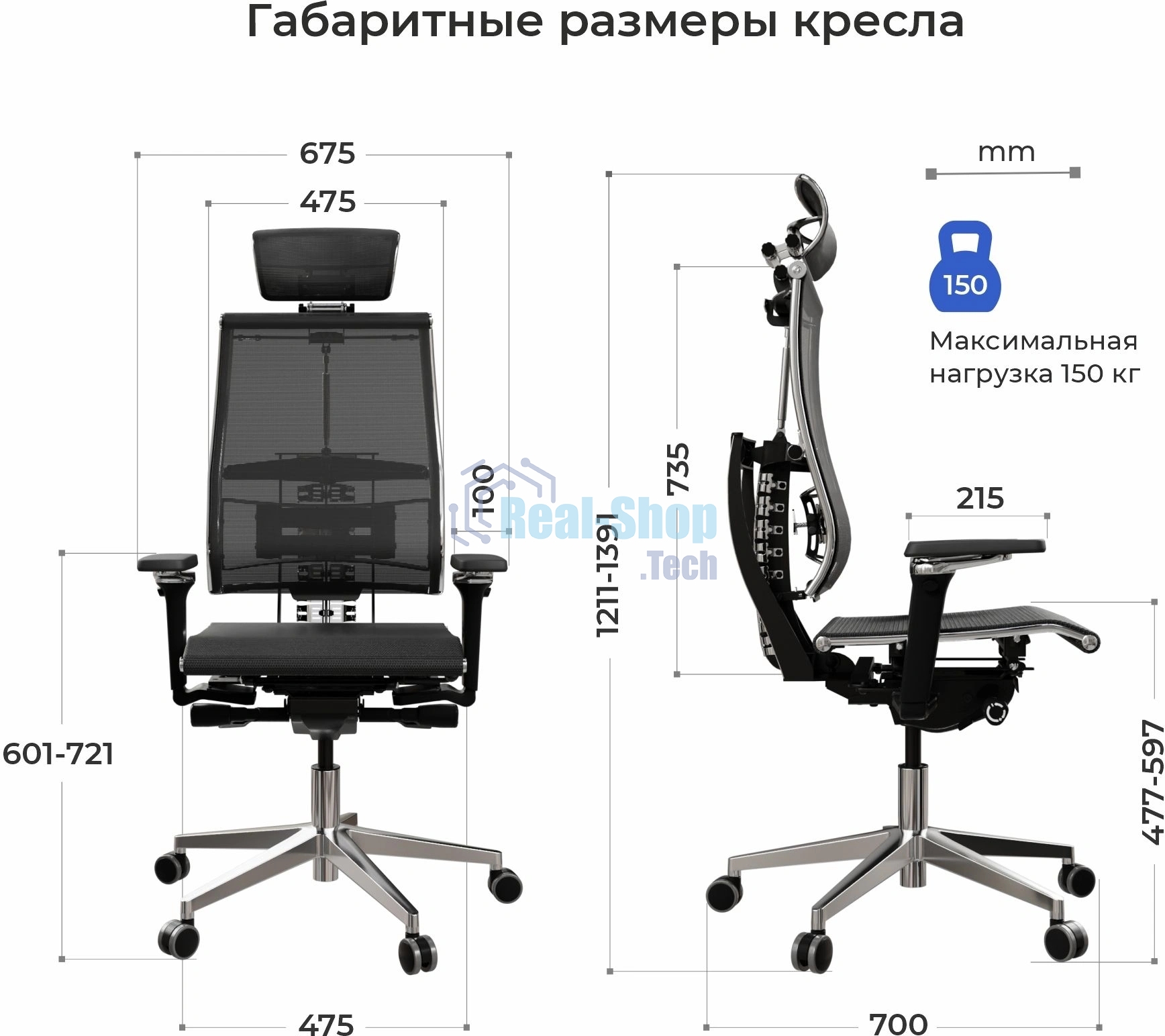 Кресло руководителя эргономичное Метта Yoga 4DF B2-5D - YM93 черный сиденье черный сетка с подголов. крестов. металл хром