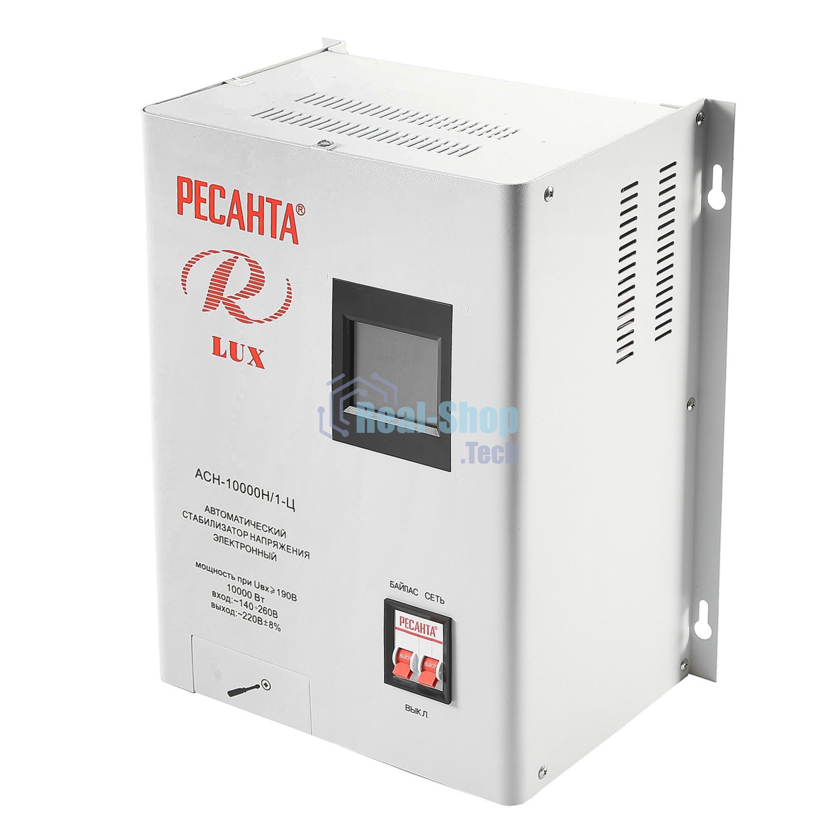Стабилизатор напряжения Ресанта АСН-10000Н/1-Ц электронный однофазный серый
