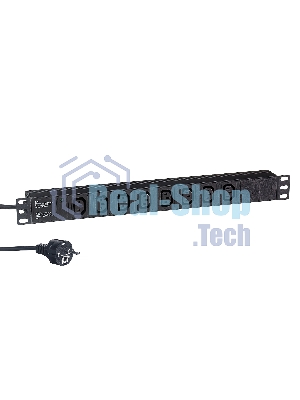 Блок розеток горизонтальный ExeGate ServerPro PDU-19H809 Al-8C13-EU2.5, 19