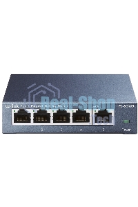 Коммутатор TP-Link SOHO TL-SG105 5-port Desktop Gigabit Switch, 5 10/100/1000M RJ45 ports, metal case