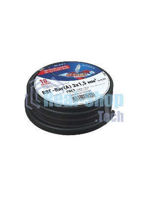 Кабель силовой медный Rexant ВВГ-Пнг(А) 3x1,5 мм², 10 м, ГОСТ 31996-2012, ТУ 16-705.499-2010