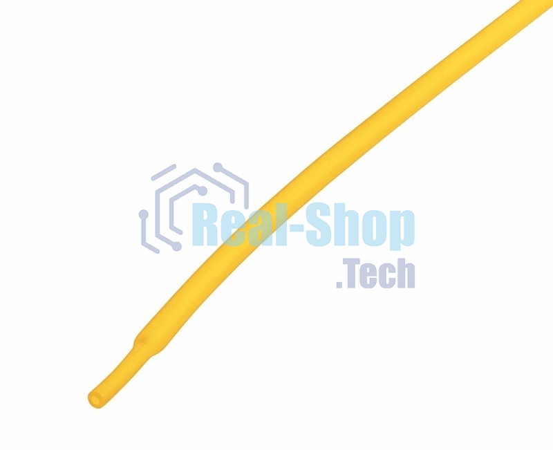 Термоусадочная трубка Rexant 2,0/1,0 мм, желтая, упаковка 50 шт. по 1 м