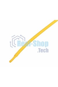 Термоусадочная трубка Rexant 2,0/1,0 мм, желтая, упаковка 50 шт. по 1 м