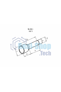 Наконечник штыревой втулочный изолированный Rexant F-8 мм 1 мм² (НШВи 1.0-8) красный