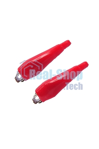 Зажим крокодил в изоляторе Rexant, длина 56 мм, ток 5A, 2 шт., пакет БОПП