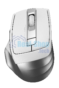 Мышь беспроводная A4Tech Fstyler FG35 серебристый/белый, 2000 dpi, радиоканал, USB, кнопки - 6
