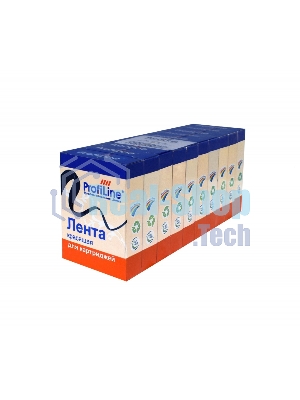 Лента 13ммx16м черная правый мебиус упаковка (1уп=10шт_по_1ленты)