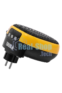 Тепловентилятор керамический Denzel DTFC-700 портативный, черный/желтый, 700 Вт, 10 м2, цифровой термостат