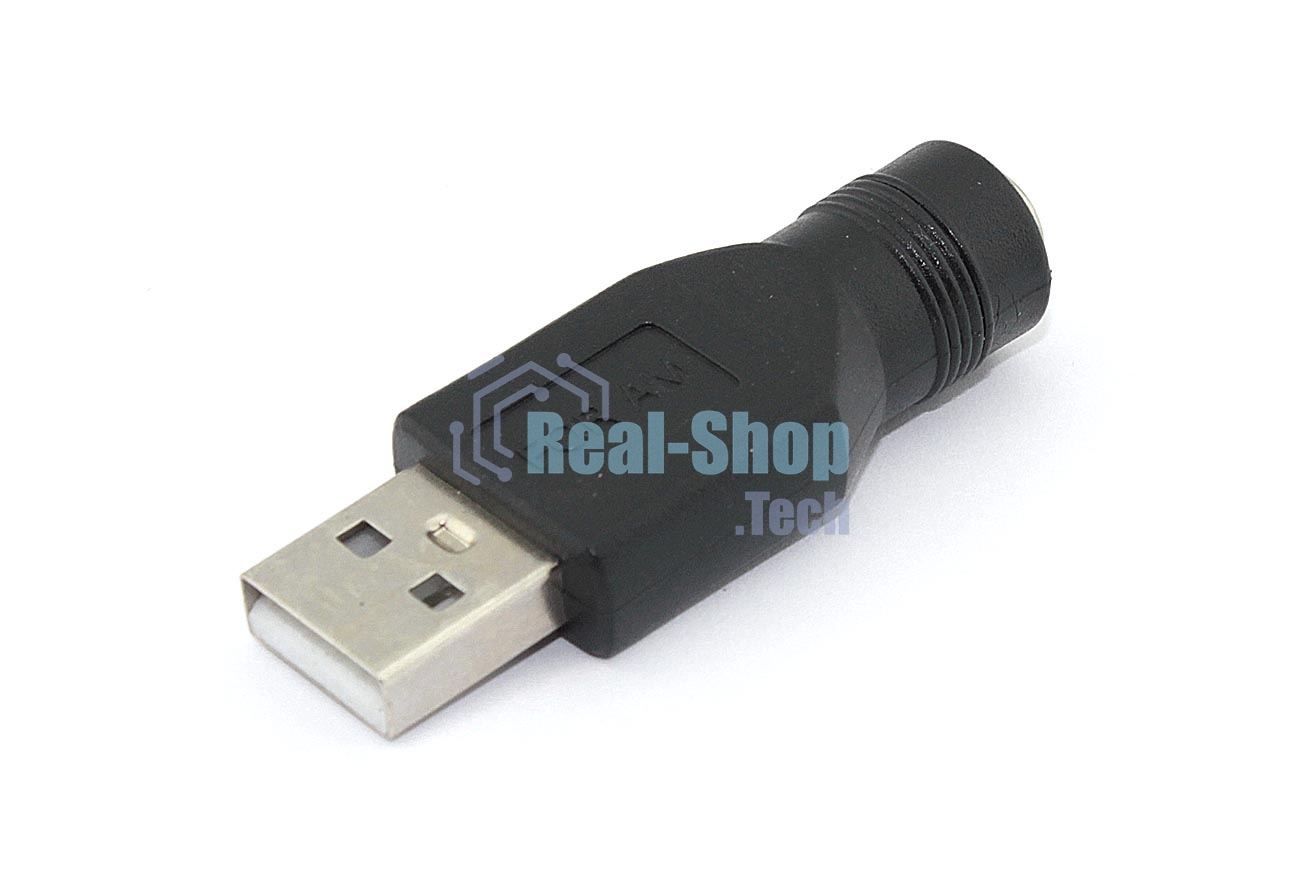 Переходник 5,5х2,5 на USB Type A папа
