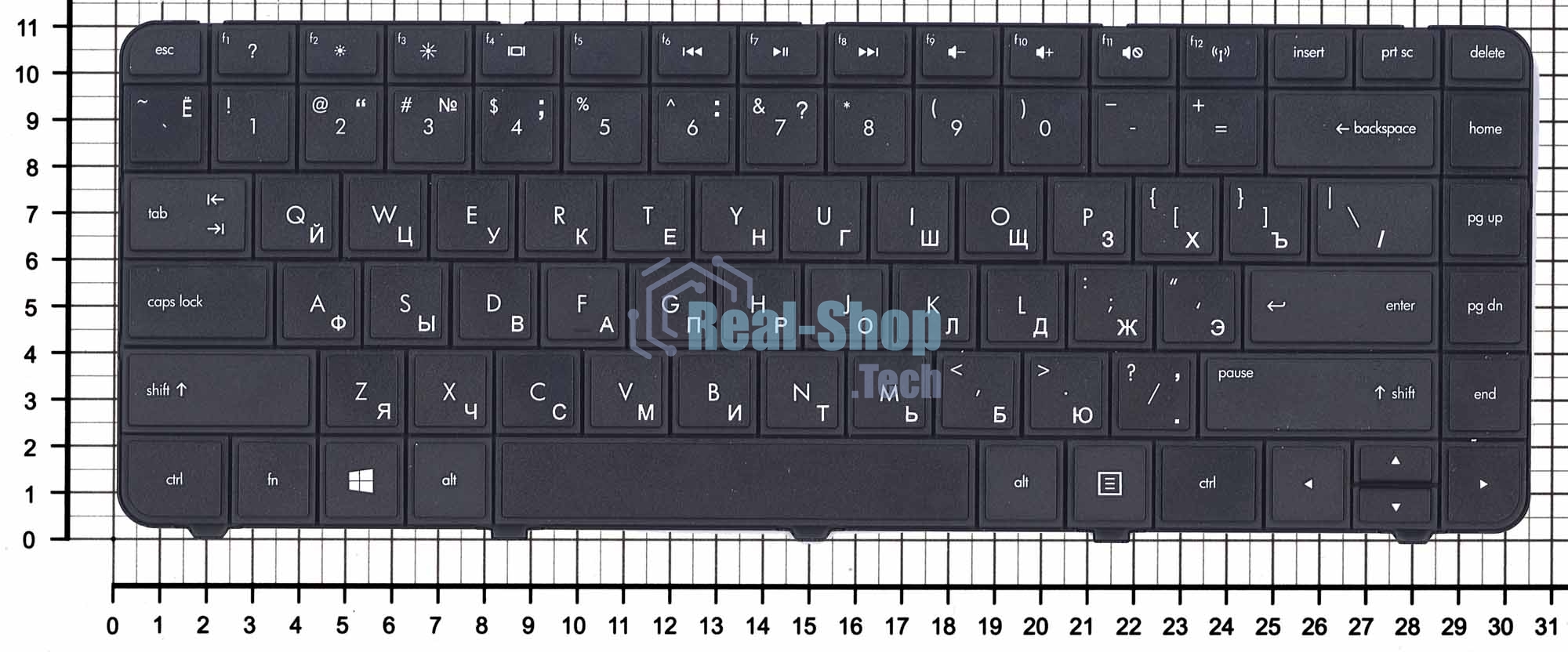 Клавиатура для ноутбука HP 242 G1 черная