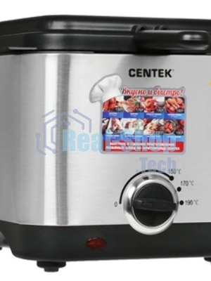 Фритюрница Centek CT-1430 900 Вт объем 1,5лЧаша - антипригарная, стальной корпус, окно