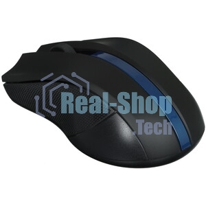 Мышь беспроводная HIPER HOMW-074 черный/синий, 1000 dpi, радиоканал, USB, кнопки - 3